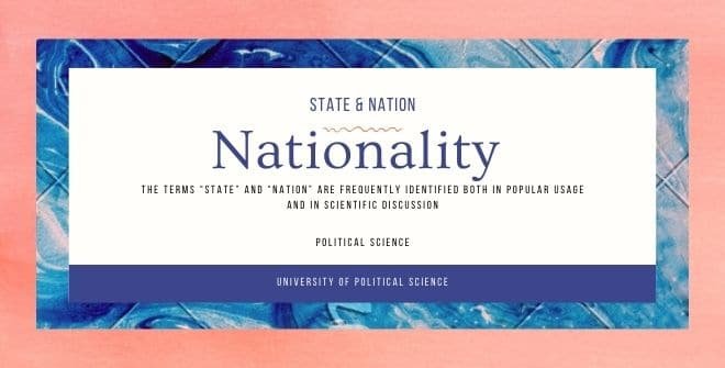 State, Nation, and Nationality Distinguished