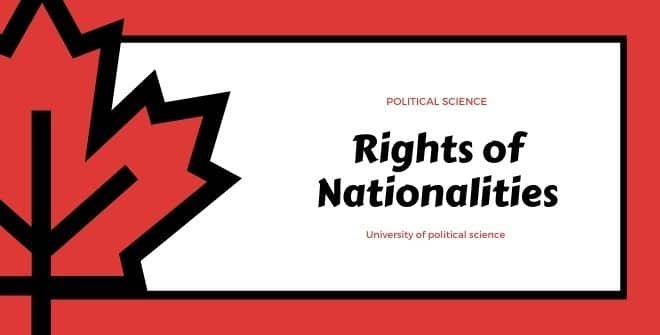 The Rights of Nationalities
