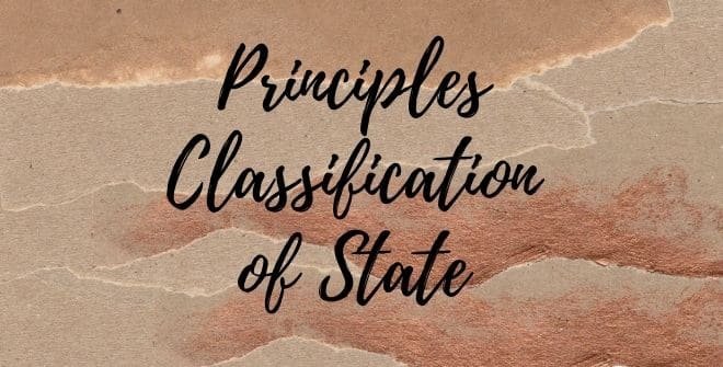 Principles Classification of State