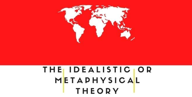 The Idealistic or Metaphysical Theory