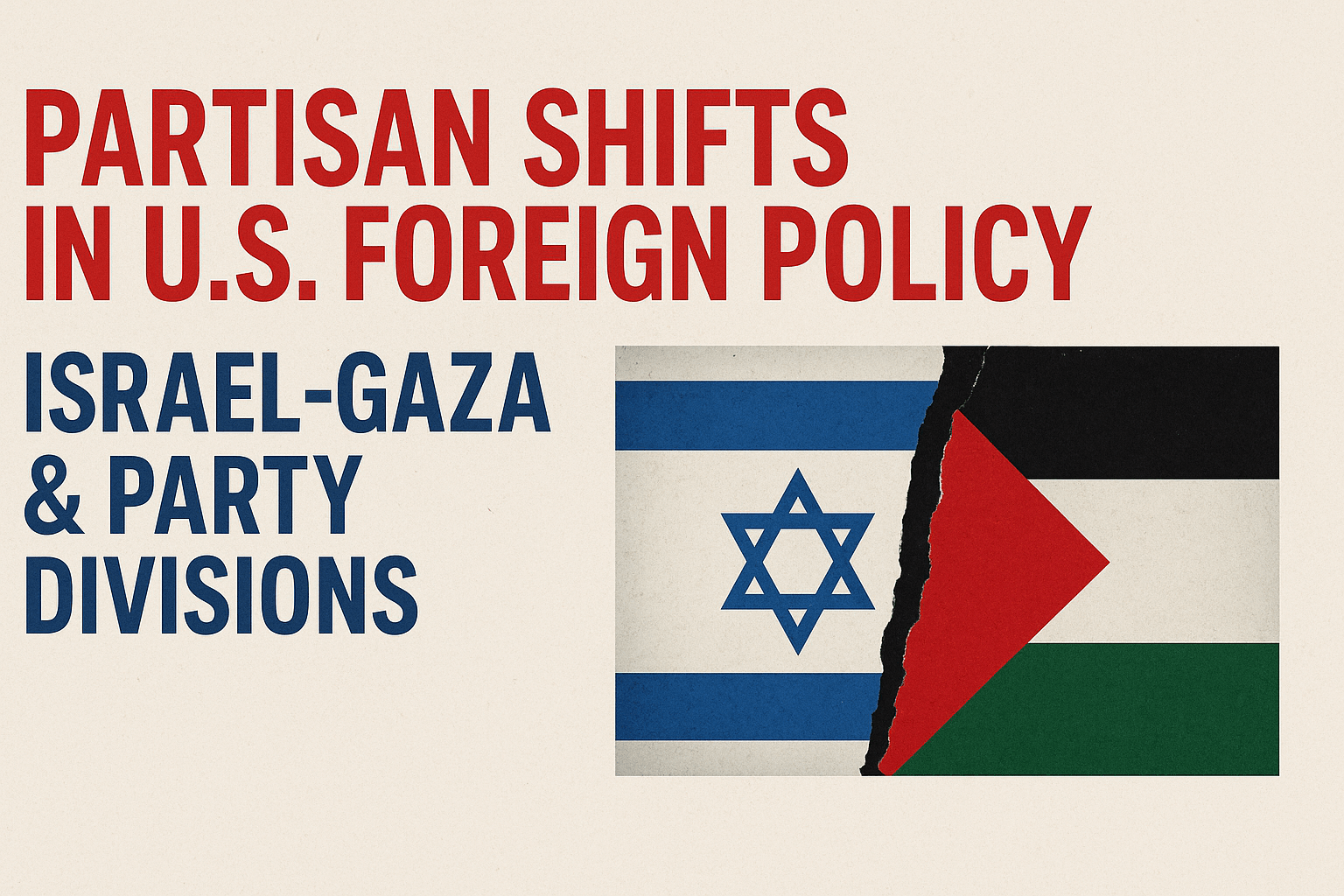 partisan shifts US foreign policy Israel Gaza